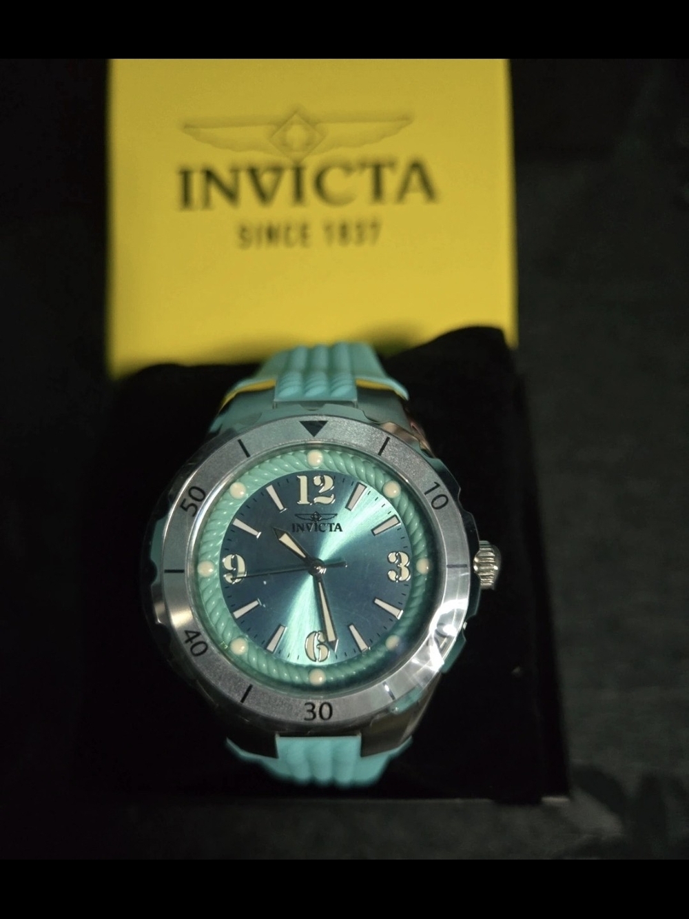 24124 Invicta Angel Halo Cyan Unisex Watch 38mm